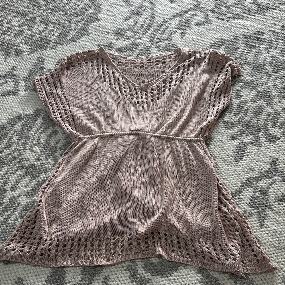 Girls Shein Crochet Detail Top